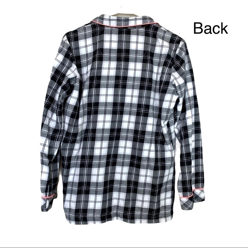 Victoria’s Secret Black White Plaid Sleep Shirt Size Medium - Picture 12 of 17